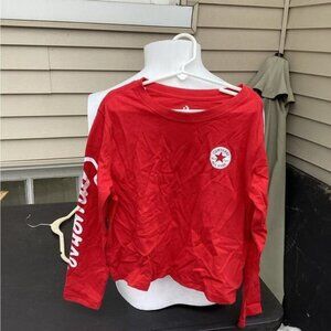 Country Club Chic Script Boxy Crew Neck Long Sleeve kids small converse